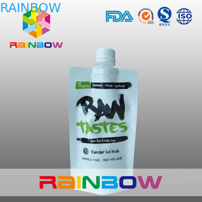 350ml 500ml 1L فویل کیسه بسته بندی، نشت راه راه سفید برف سفید کیسه