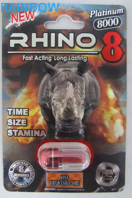 بطری پزشکی 10ml Rhino کوچک، ظروف کپسول قرص پلاستیکی / کارت رینو 3D