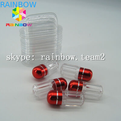 بطری پزشکی پلاستیکی کپسول، ظرف مخلوط قرص با فویل آلومینیومی کلاه طلایی