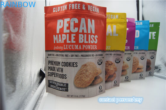 2017 طرح های جدید طرح های تبلیغاتی شکلات بسته بندی بیسکویت کیسه / 10oz کیسه های پنیر با زیپ