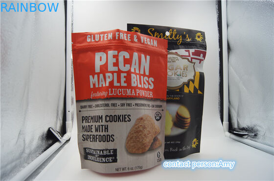 اسنک پلاستیکی بسته بندی مواد غذایی کیسه ای / کیسه ای برای کوکی ها، 10oz کیسه های پنیر با زیپ