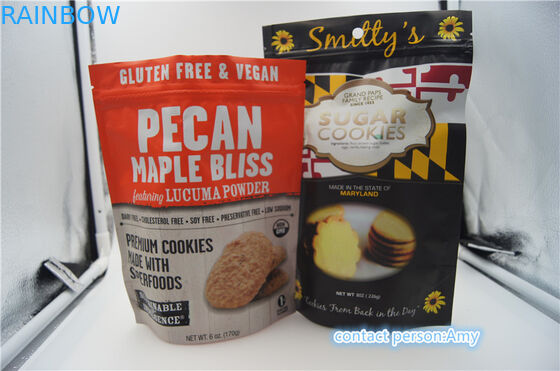 اسنک پلاستیکی بسته بندی مواد غذایی کیسه ای / کیسه ای برای کوکی ها، 10oz کیسه های پنیر با زیپ