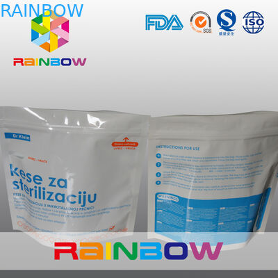 مواد لمینیتی کیسه های کیسه های مایکروویو استریلیزر با ziplock برای کیسه های مایکروویو بطری / زیپ