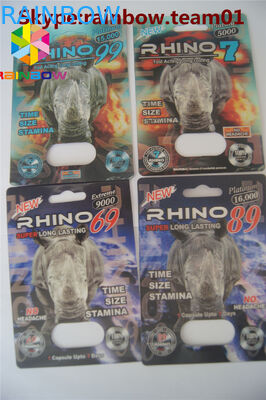 کپسول بزرگ شدن بزرگ آلت تناسلی مرد Rhino 8 قرص / Rhino 9 / Rhino 11 / Rhino 12 قرص های جنسی قرص / قرص بسته بندی بطری
