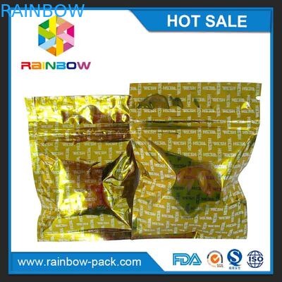 بسته بندی کیسه های کوچک فویل طلا Shinny / کیسه های Ziplock آلومینیومی مستحکم بسته بندی شده