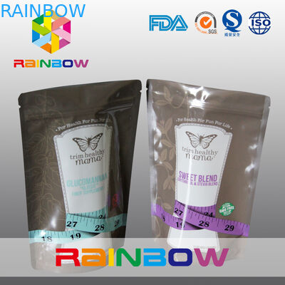مواد غذایی درجه دو قابل استفاده مجدد 150g زیپ ایستاده کیسه برای پودر انرژی