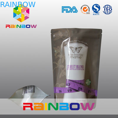 مواد غذایی درجه دو قابل استفاده مجدد 150g زیپ ایستاده کیسه برای پودر انرژی