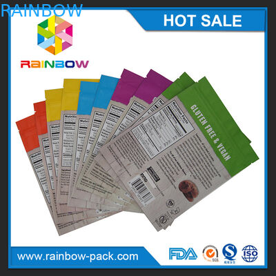 250 گرم فویل آلومینیوم مات چاپ مایلار ایستاده Ziplock کوکی ها بسته کیسه کیسه