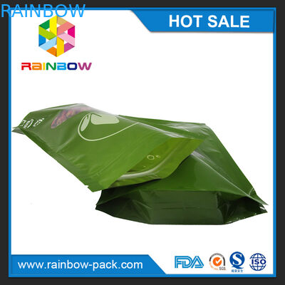 کیسه های چای سبز بسته بندی کیسه های کاغذی Mylar کیسه های Ziplock با پنجره پاک