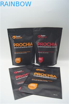 مت نقره ای آلومینیوم پنیر حاوی پروتئین پودر کیسه / فویل آلومینیومی ایستاده تا زیپ زیپ