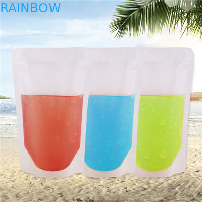 Zipper Reusable Clear Drinking Beverage Bag / کیسه پلاستیکی شفاف برای کوکتل