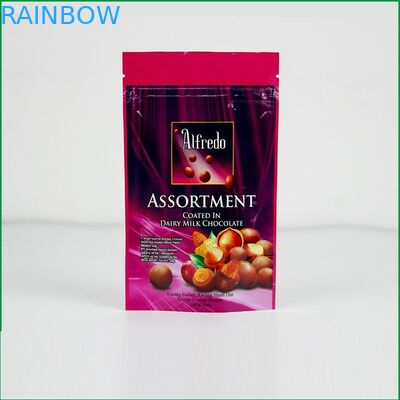 سفارشی کیسه زیپ با آرم برای کیسه بسته بندی شکلات / شکلات