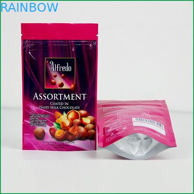 سفارشی کیسه زیپ با آرم برای کیسه بسته بندی شکلات / شکلات