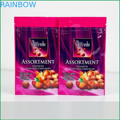 سفارشی کیسه زیپ با آرم برای کیسه بسته بندی شکلات / شکلات