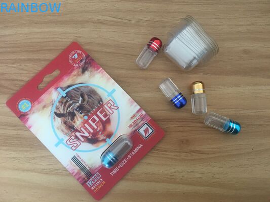 قرص های تقویتی مردانه Rhino گرم و بسته بندی کارت و جعبه نمایش با اثر 3D