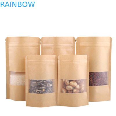 Gusset Side Standing Side 250 Gram سفارشی کیسه های کاغذی بسته بندی با پنجره