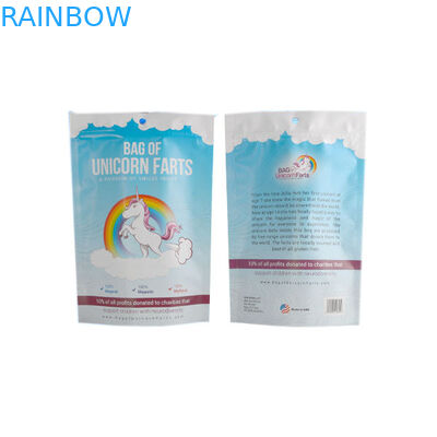 بسته بندی کیسه های آلومینیوم فویل آلومینیومی بسته بندی Ziplock White Blue Shinny