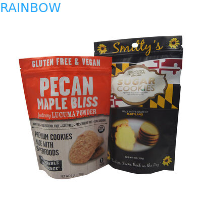 بسته بندی کیسه های زیپ کیسه های پلاستیکی برای بسته بندی شکلات کوکی ها بیسکویت