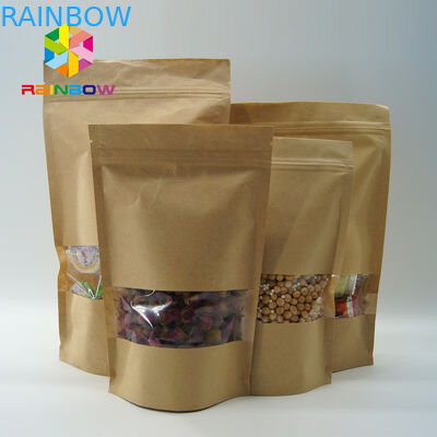 کیسه کاغذ کرافت کیسه های پلاستیکی کیف بیرونی برای غذا / گوشت خشک / محصولات دریایی