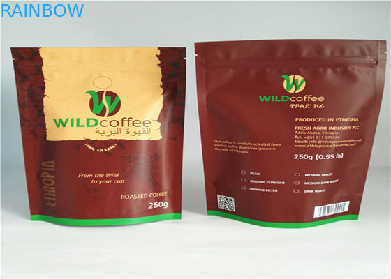 کیسه بسته بندی پلاستیکی Black Mylar Zip Lock برای قهوه و چای آماده است