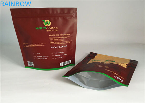 کیسه بسته بندی پلاستیکی Black Mylar Zip Lock برای قهوه و چای آماده است