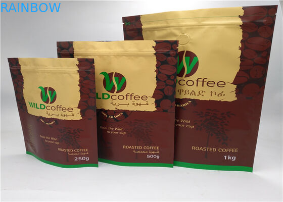 کیسه بسته بندی پلاستیکی Black Mylar Zip Lock برای قهوه و چای آماده است