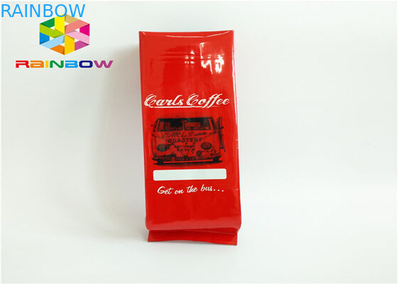 کیسه بسته بندی سفارشی کشیده شده قهوه Gusset بسته بندی برای قهوه با قاشق و قاشق چنگال قهوه پودر قهوه