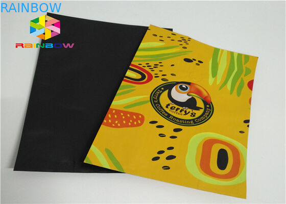 کیسه بسته بندی سفارشی کشیده شده قهوه Gusset بسته بندی برای قهوه با قاشق و قاشق چنگال قهوه پودر قهوه