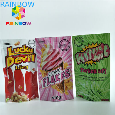 آلومینیوم Ziplock اسنک کیسه بسته بندی، فویل بسته بندی روکش شده کیسه های برای آب نبات پنبه
