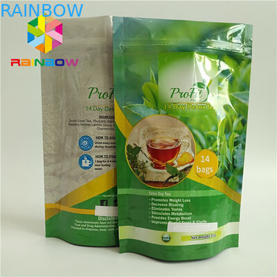 درجه حرارت غذا بالا بردن زیپ کیسه حرارتی پلاستیکی مهر و موم شده برای چای / قهوه