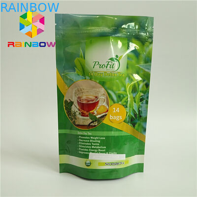 درجه حرارت غذا بالا بردن زیپ کیسه حرارتی پلاستیکی مهر و موم شده برای چای / قهوه