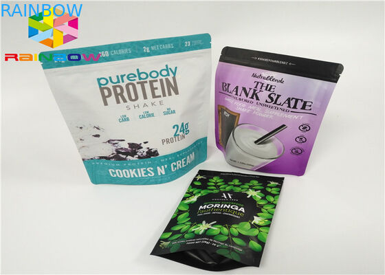 پودر پروتئین آب پنیر بسته بندی فویل آلومینیوم پودر پروتئین آب پنیر بسته بندی کیسه های Ziplock