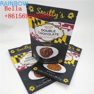 سفارشی رنگ آلومینیوم فویل کیسه دستگیره بالا برای بسته بندی کوکی