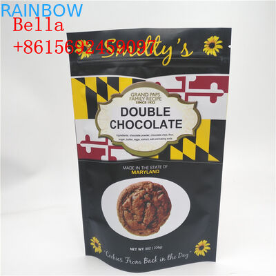 سفارشی رنگ آلومینیوم فویل کیسه دستگیره بالا برای بسته بندی کوکی