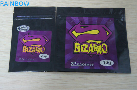 غیر مسطح کیسه زیپ پلاستیکی برای خمیر قهوه ای / بسته بندی آبنبات جالب