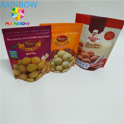 کیسه های رنگی ایستاده کیسه های مات سطح با Top Ziplock Tear Poses