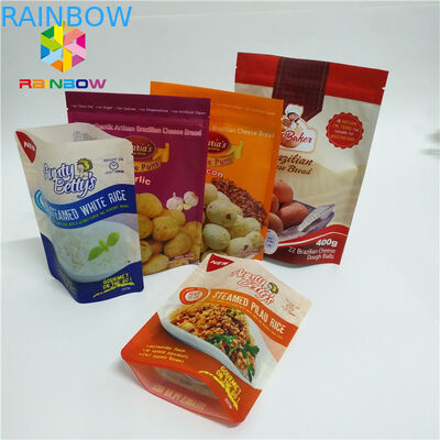 کیسه های رنگی ایستاده کیسه های مات سطح با Top Ziplock Tear Poses