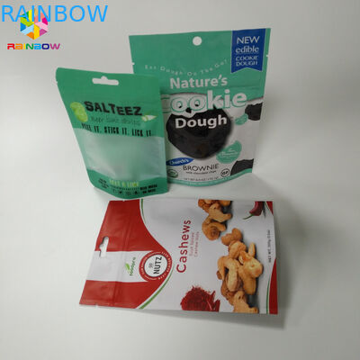 کیسه های رنگی ایستاده کیسه های مات سطح با Top Ziplock Tear Poses