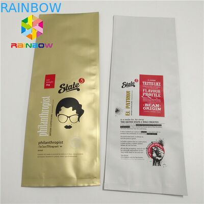 بسته بندی کیسه های پلاستیکی بزرگ، کیسه های آلومینیومی فویل با دریچه چهار طرفه مهر و موم شده