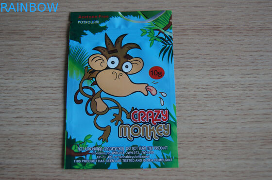 40mg کیسه های Zipper پلاستیکی Stamping طلا هوا - مانع 100 میکرون ضخامت