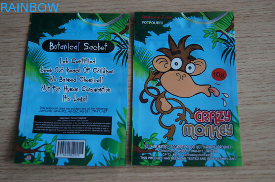 40mg کیسه های Zipper پلاستیکی Stamping طلا هوا - مانع 100 میکرون ضخامت