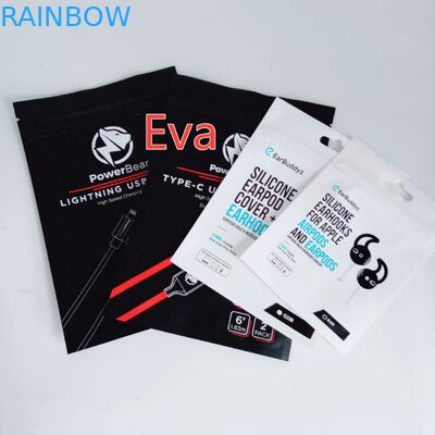 مواد پلاستیکی کیسه های مهر و موم کیسه های چاپ گرانول دست زدن به سطوح با سوراخ حلق آویز یورو