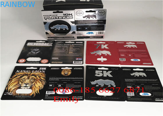 بسته بندی لوستر سفارشی جعبه بسته بندی بسته بندی PET برای قرص های تقویت کننده مرد