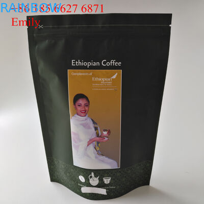 بسته بندی کیسه های فویل زیپ فنجان 250 گرم 500 گرم با شیر یک طرفه