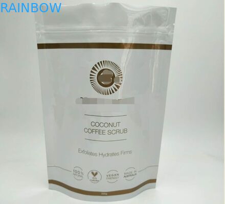 کیسه بسته بندی لوازم آرایشی و بهداشتی براق سفید، کیسه فویل آلومینیومی ایستاده تا بدنه بدن