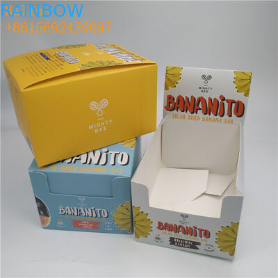 CMYK / جعبه کاغذ نمایش رنگی سفارشی شده گواهینامه SGS برای نوار شکلات