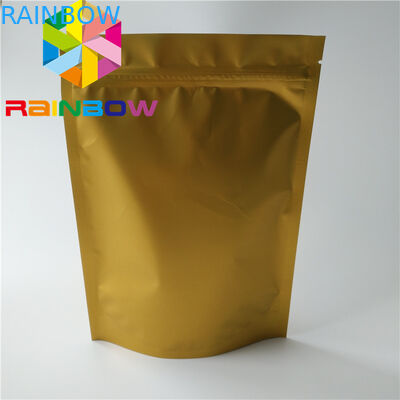 کیسه بسته بندی اسنک Glod Color، زیپ کیسه های ایستاده برای پودر پروتئین / گردو خشک