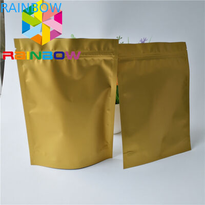 کیسه بسته بندی اسنک Glod Color، زیپ کیسه های ایستاده برای پودر پروتئین / گردو خشک