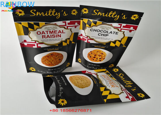 کیسه های آلومینیومی فویل کیسه های پلاستیکی بسته بندی سه طرفه مهر و موم شده با Ziplock بالا