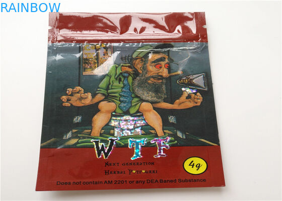 SGS بسته بندی لوازم آرایشی و بهداشتی گیاهی هولوگرام Foil Vape Cartridge Mini کیسه های Mylar Ziplock